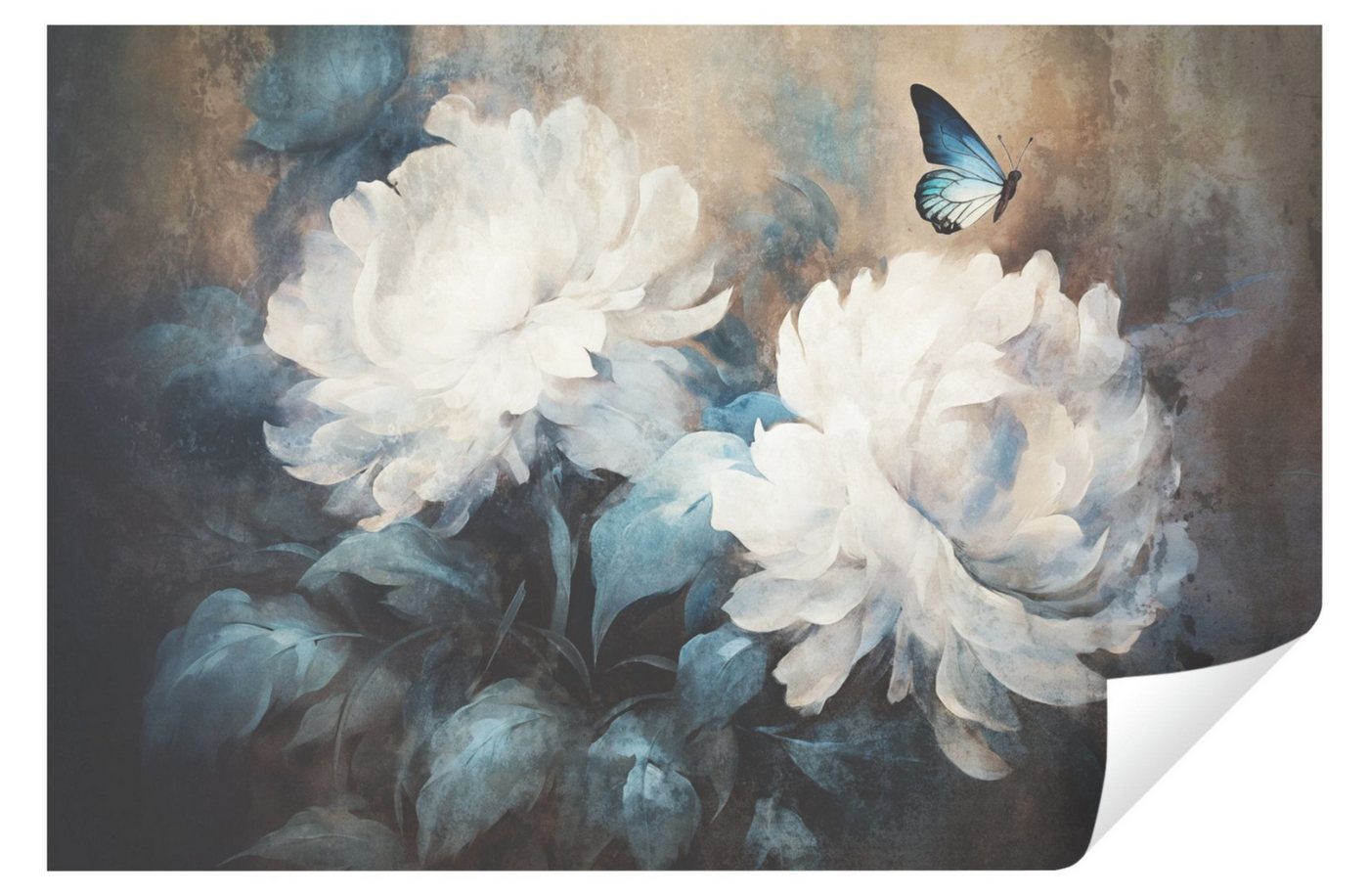 Wallarena Fototapete Blumen Pfingstrosen - Mehrfarbig - Elegant - Vlies - Wohnzimmer, glatt, (8 St), 400x280cm