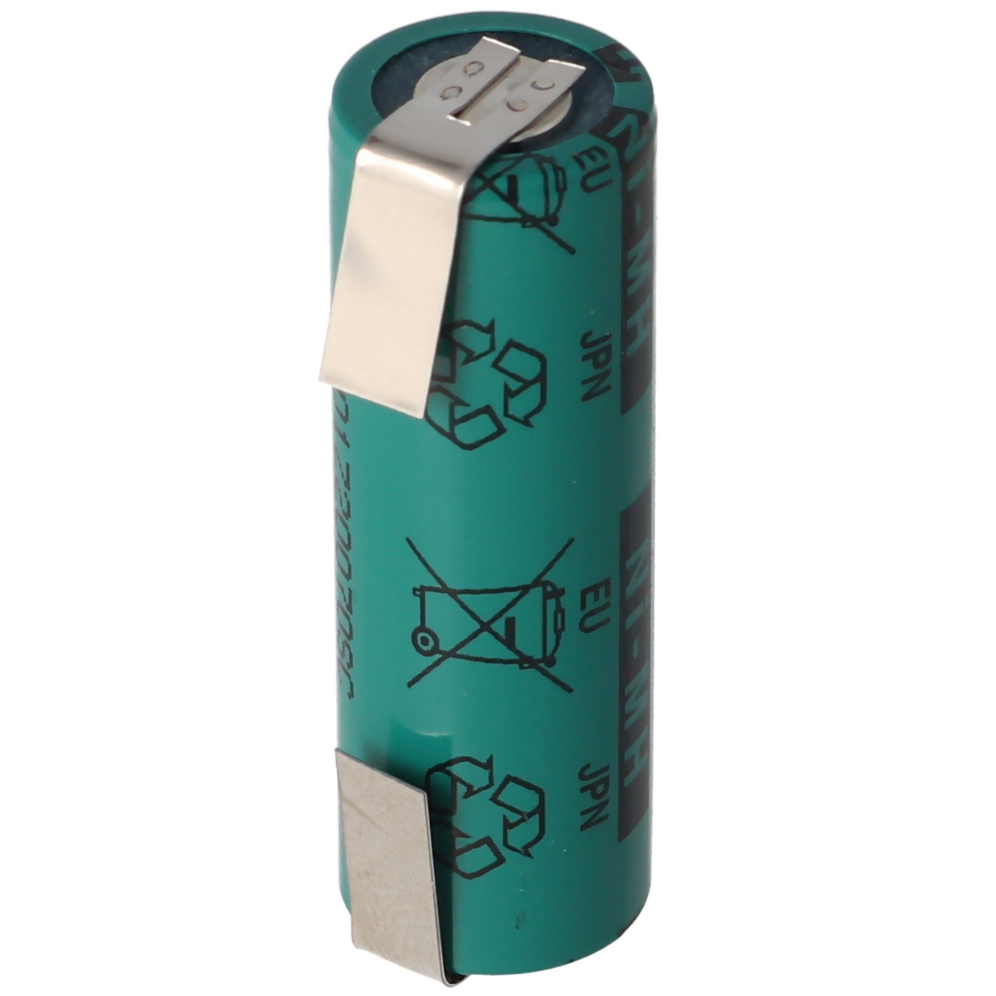 Sanyo 4/5AA NiMH Akku FDK 1,2 Volt 1100mAh mit Lötfahnen U-Form, Industriea Akku 1100 mAh (1,2 V)