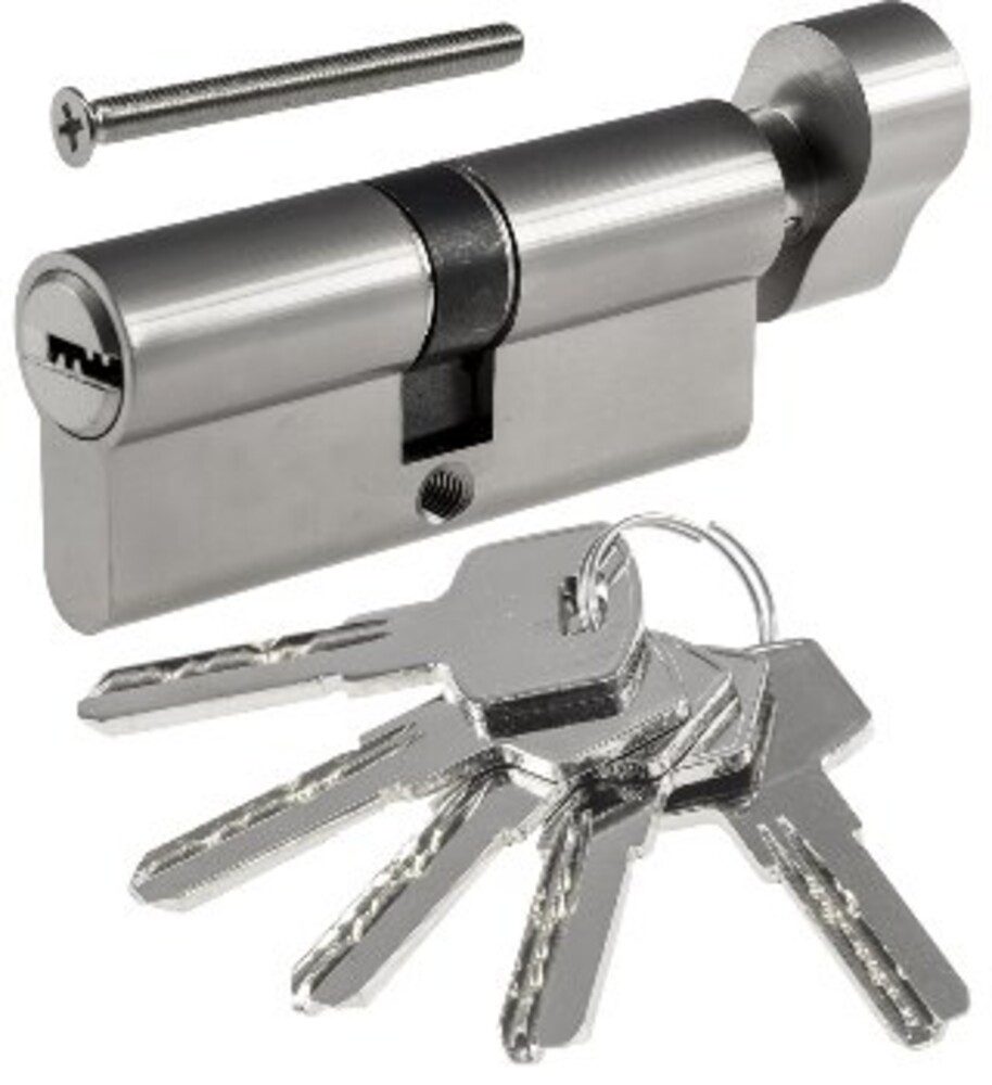 ChiliTec Schließzylinder hohe Sicherheit, 5 Sicherheits-Schlüssel, für Innen- und Außenbereich