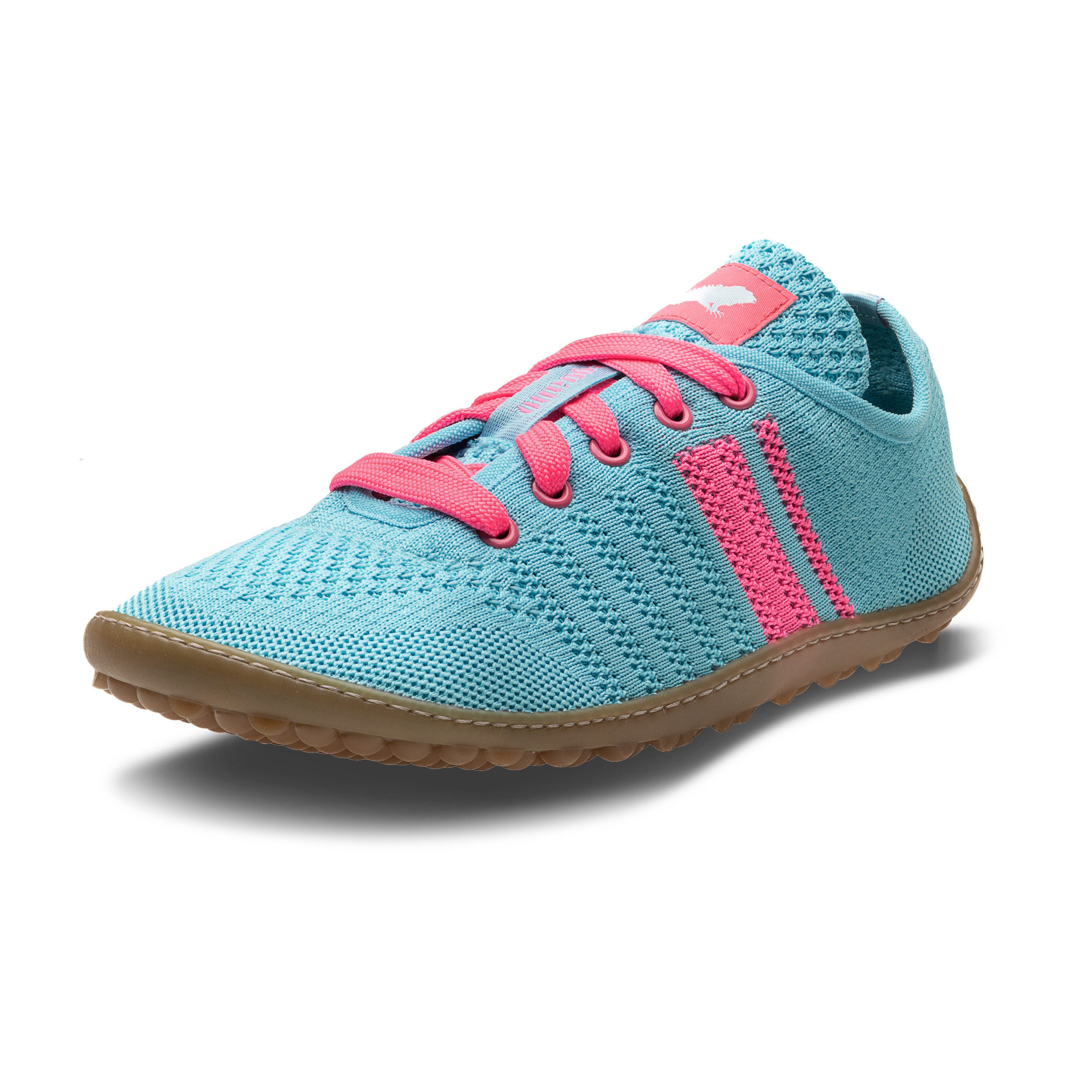 Leguano Barfußschuh Bequemschuh, Schnürschuh mit Kontrastbesatz