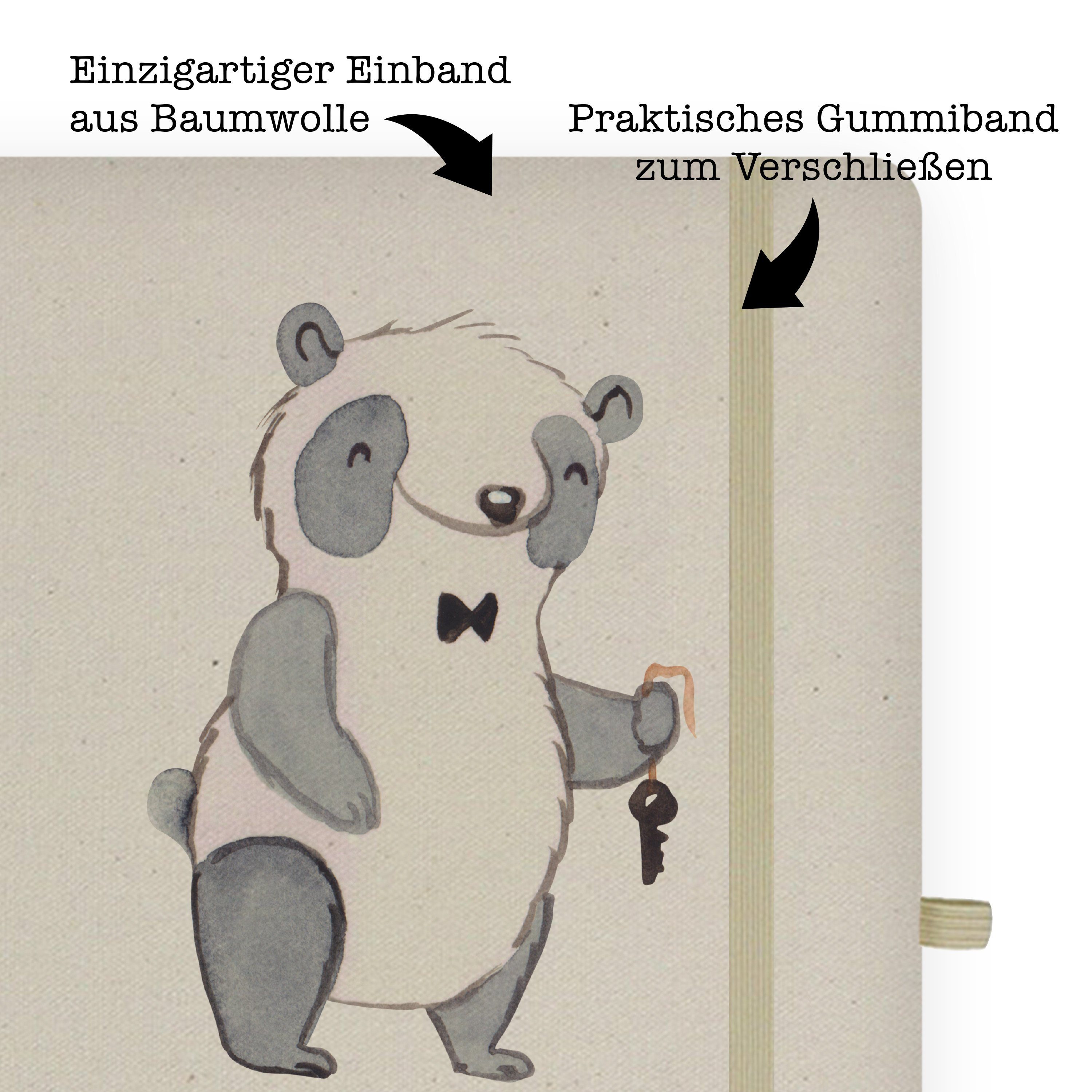 Mr. & Mrs. Panda Notizbuch Firma, Adressbuch, Mitar - Herz Mr. - Vermieter mit & Panda Geschenk, Transparent Mrs