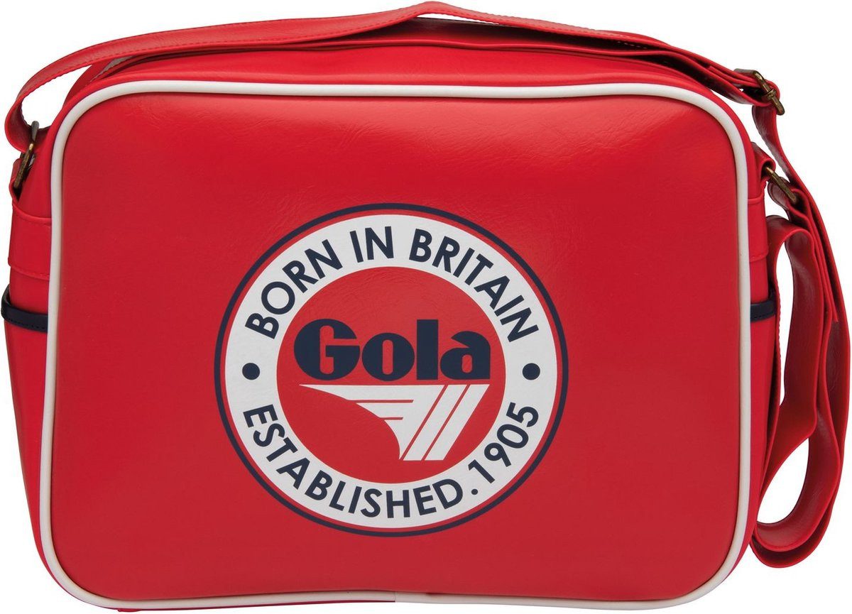 Gola Schultertasche Redford Classic Deep Red / White / Navy, inkl. Innenfach