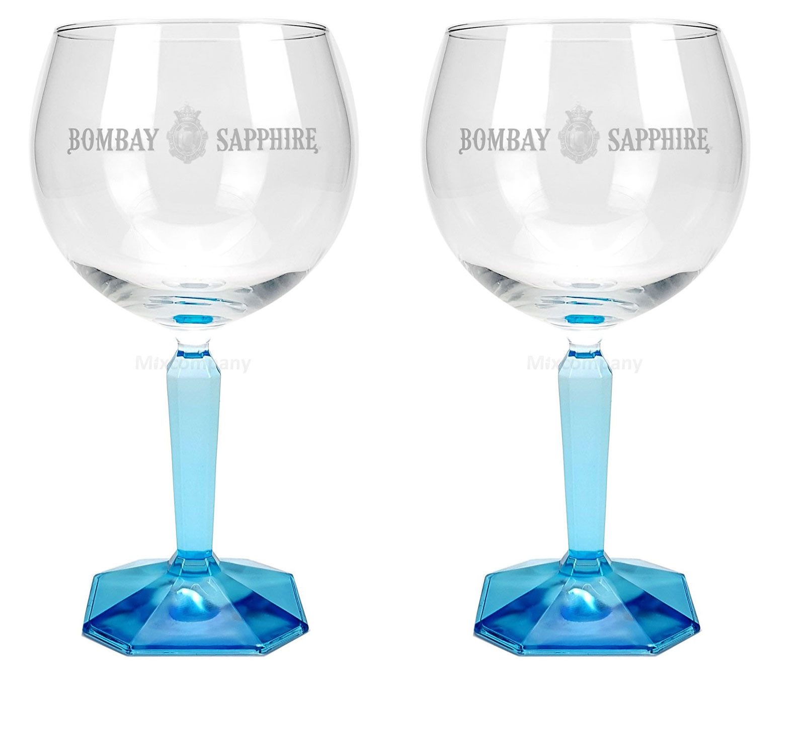 Bombay Sapphire Gläser-Set Bombay Sapphire Ballon Cocktail Gin Glas Set - 2x Gläser