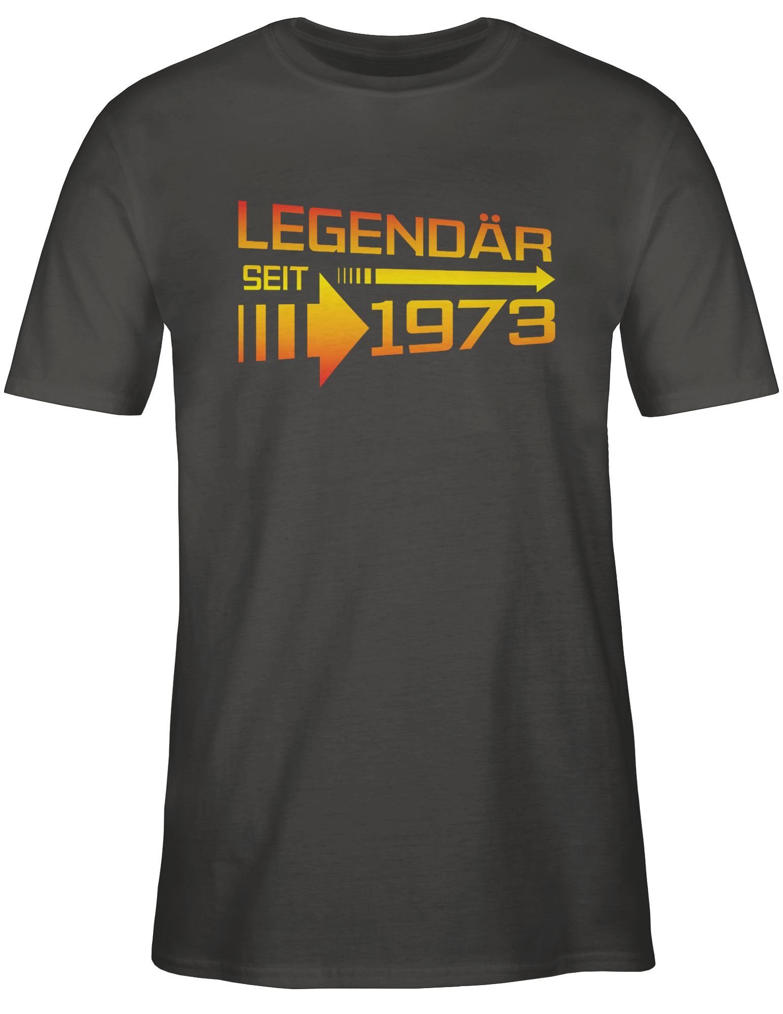 orange Legendär Shirtracer 1973 Dunkelgrau seit 03 Geburtstag / 50. gelb T-Shirt