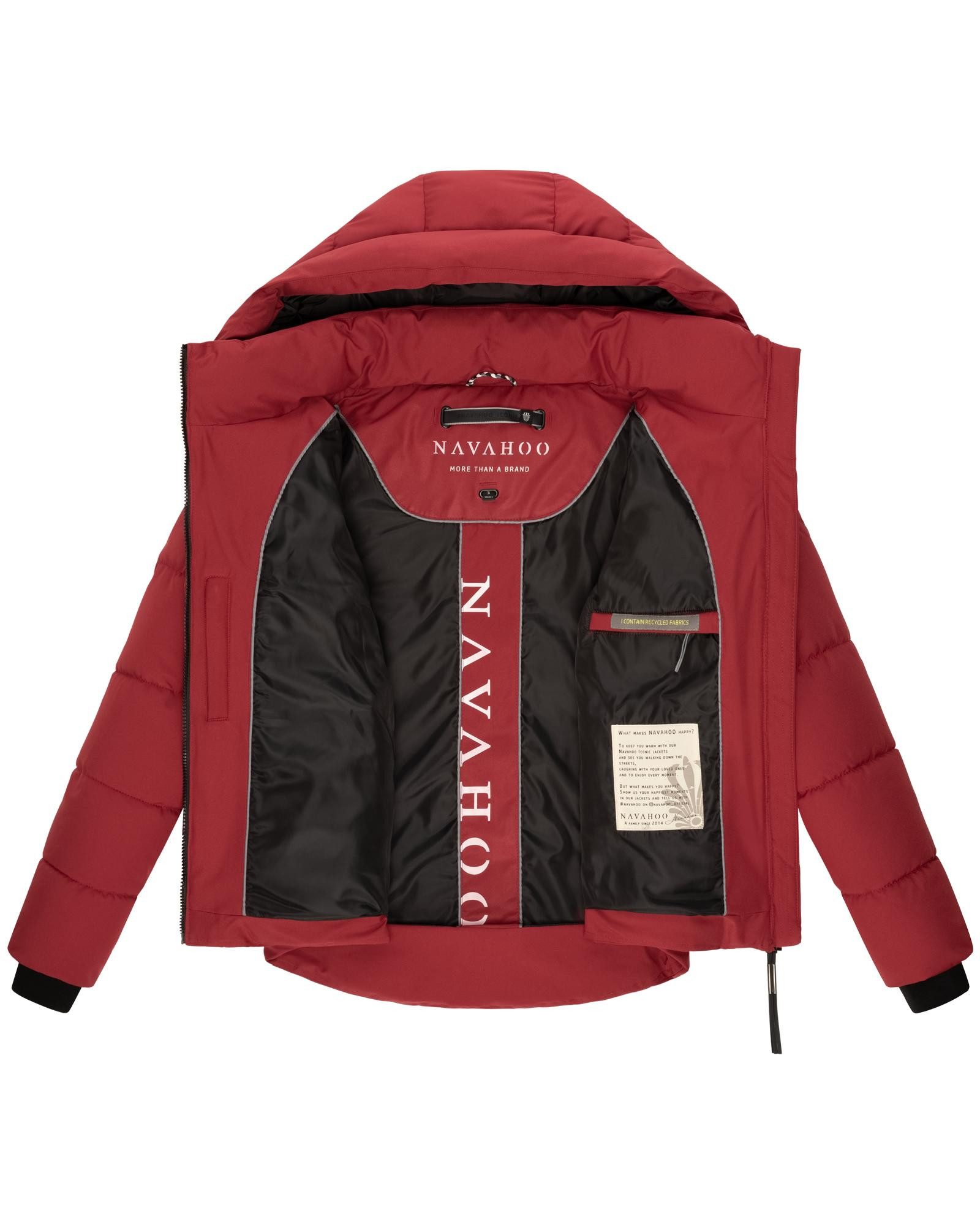Navahoo Steppjacke Lachperle XIV Kurze gesteppte Damen Winterjacke mit hohem Kragen und Kapuze