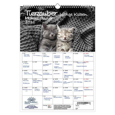 Seelenzauber Wandkalender »Tierzauber lustige Katzen Planer DIN A3 - Kalender«