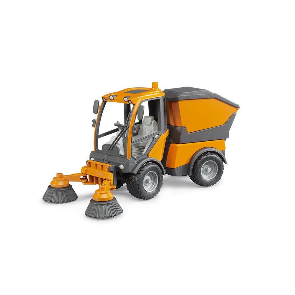 Bruder® Spielzeug-Auto 02691 VarioCar Straßenreinigung Modellfahrzeug, Kehrmaschine, rotierende Rundbürsten, kippbarem Müllbehälter Knicklenkung 1:16
