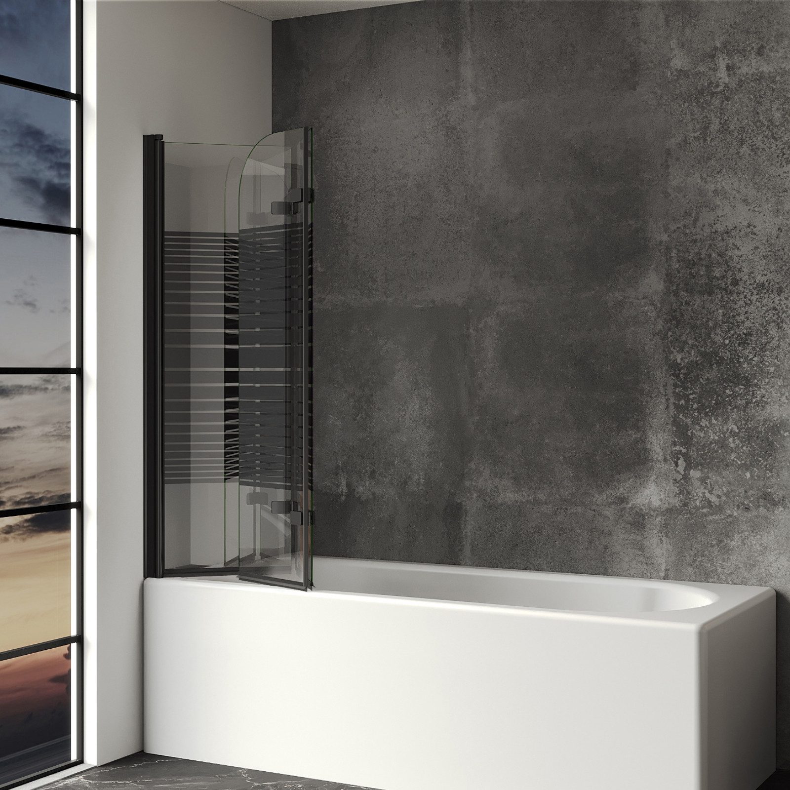 IMPTS Badewannenaufsatz Duschwand für Badewanne Badewannenfaltwand günstig online kaufen