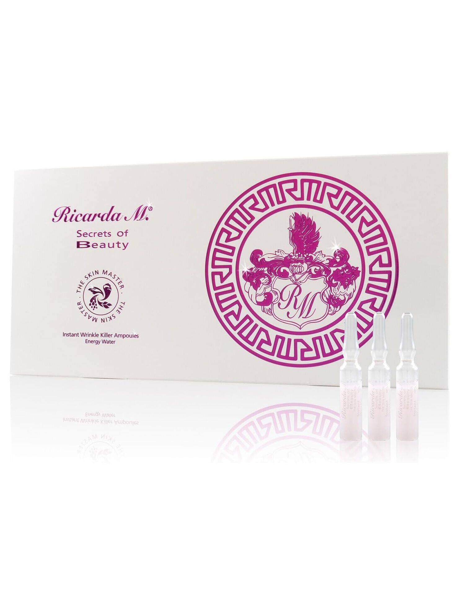 Ricarda M. Gesichtsserum Anti-Aging Kur mit Sofort-Lifting-Effekt, 56-tlg., Hyaluron & Pflanzenextrakten, glättet Falten sichtbar