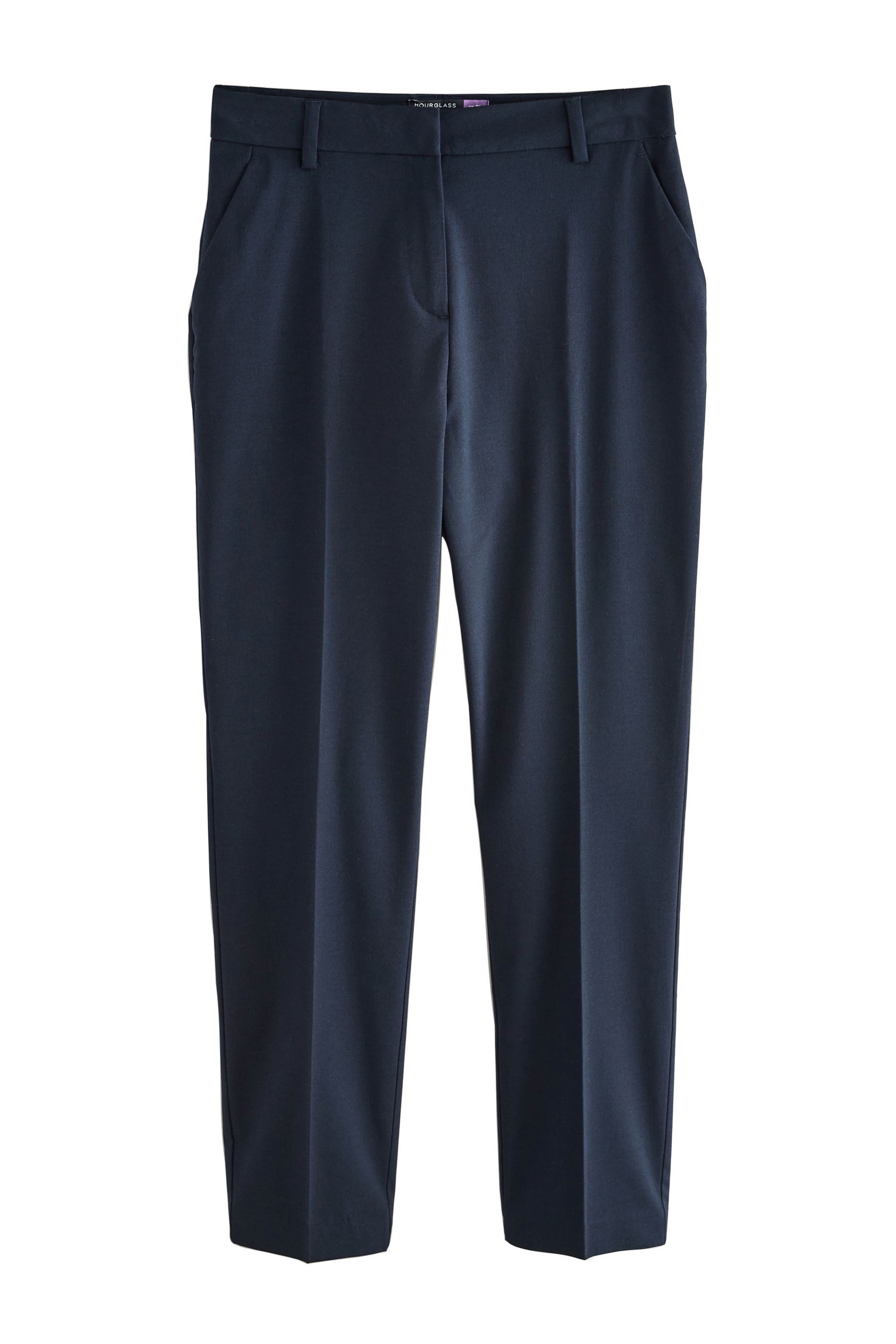 Stoffhose Elegante Slim Fit Hose mit Wollanteil