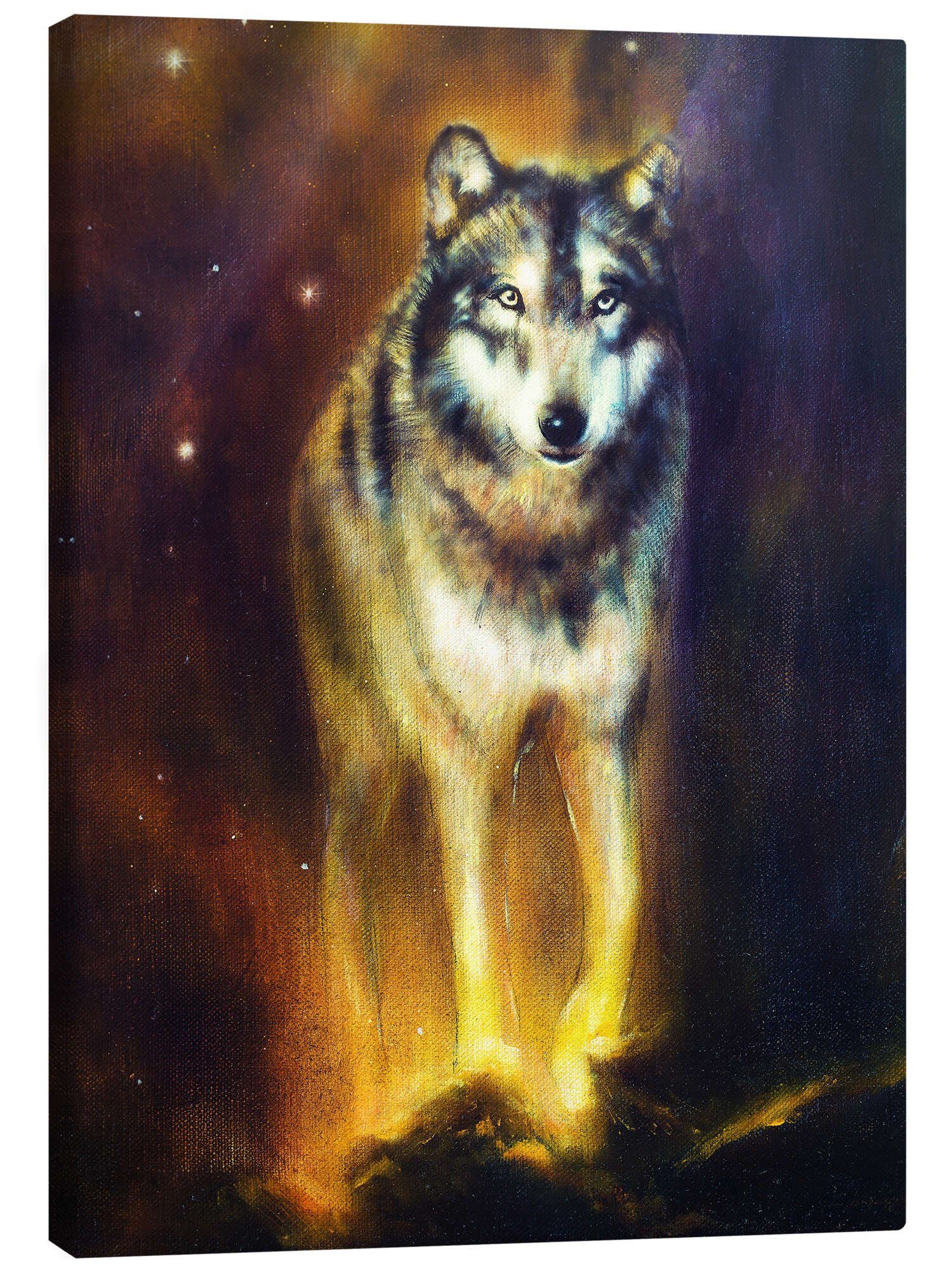 Posterlounge Wandbild Kosmischer Wolf, Kidz Collection, erhältlich als Poster, Leinwandbild, Wandsticker oder Acrylglasbild