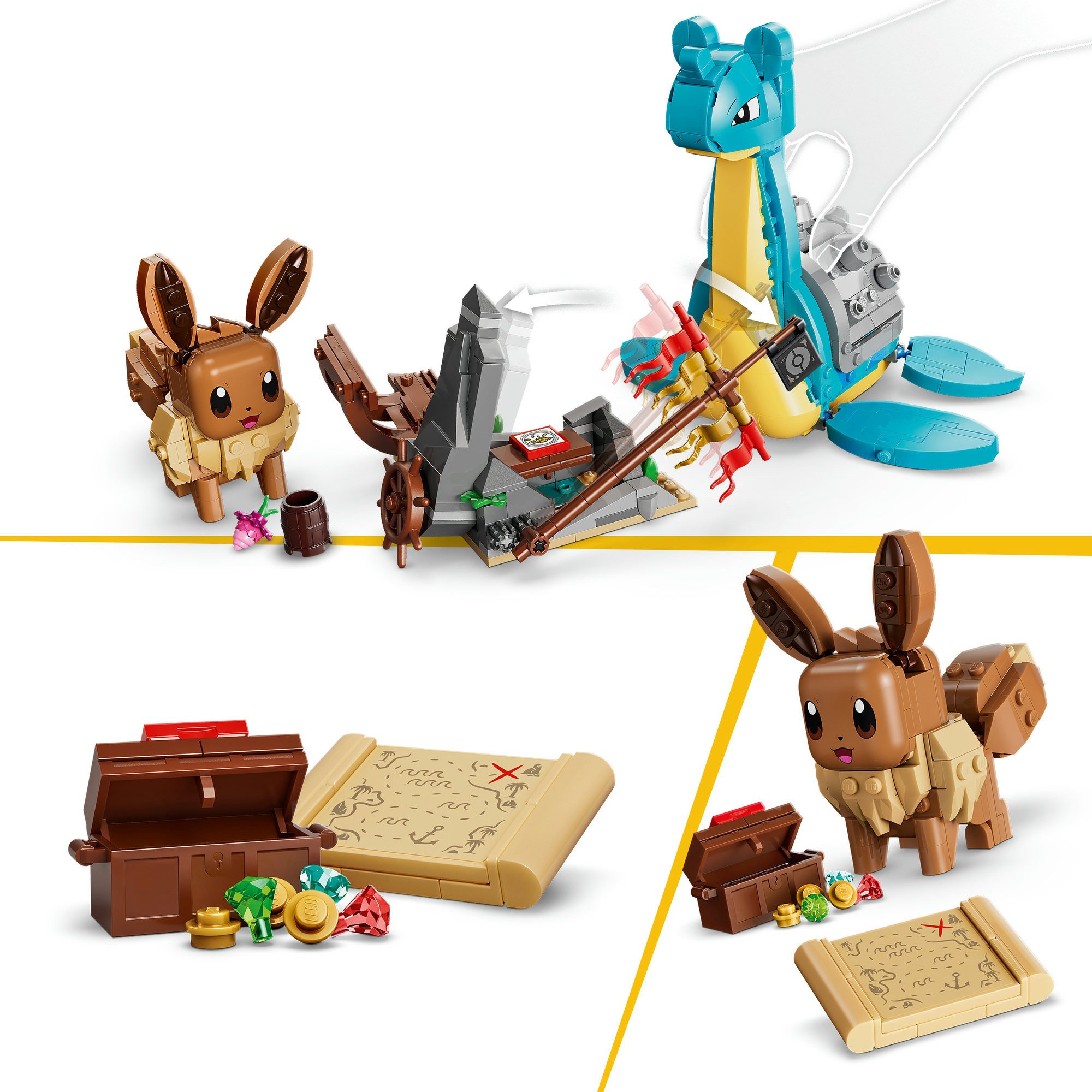 LEGO® SMART Play™ Evoli und Lapras auf Schatzsuche (72162), LEGO Pokémon Konstruktionsspielsteine, (623 St), Mit SMART Brick kompatibel (nicht Lieferumfang enth – Bild 4 von 5