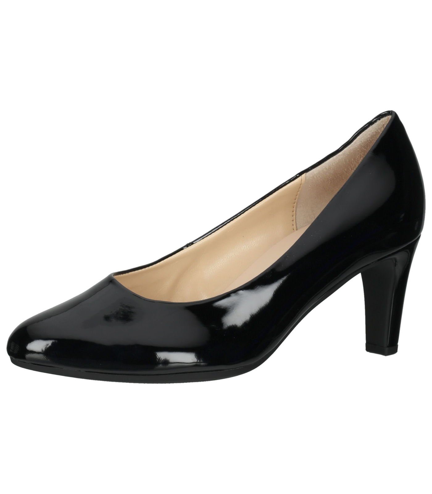 Gabor Pumps Lederimitat High-Heel-Pumps Schwarz Lack | 