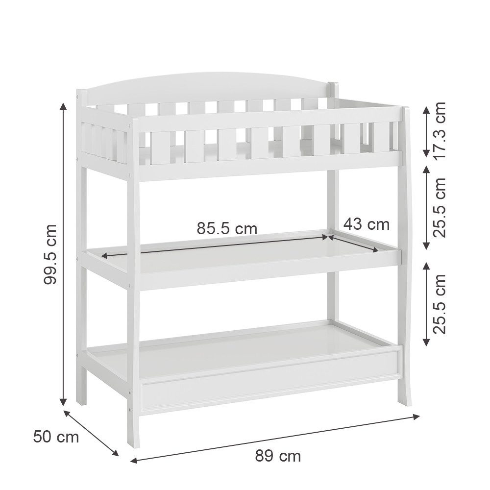 Vicco Wickelkommode Nesty, Weiß, 89 x 99.5 cm