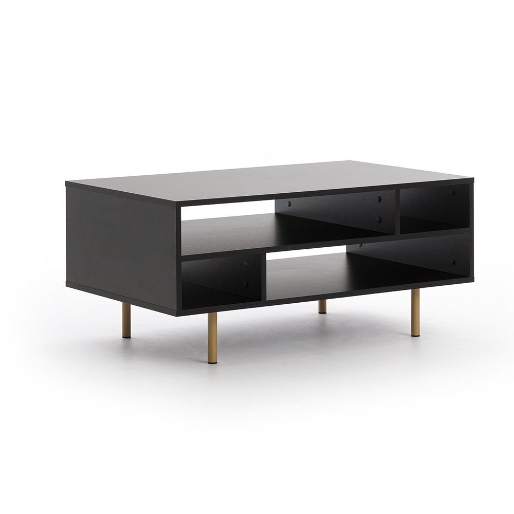 Lomadox Couchtisch NADOR-132, Sofatisch, matt schwarz, günstig online kaufen