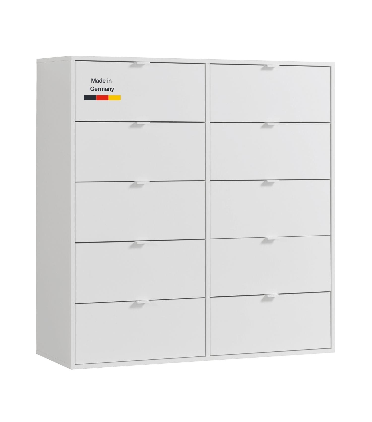mokebo Sideboard Die Stilvolle, Made in Germany, Nachttisch, Highboard, Anrichte, Sideboard in Weiß