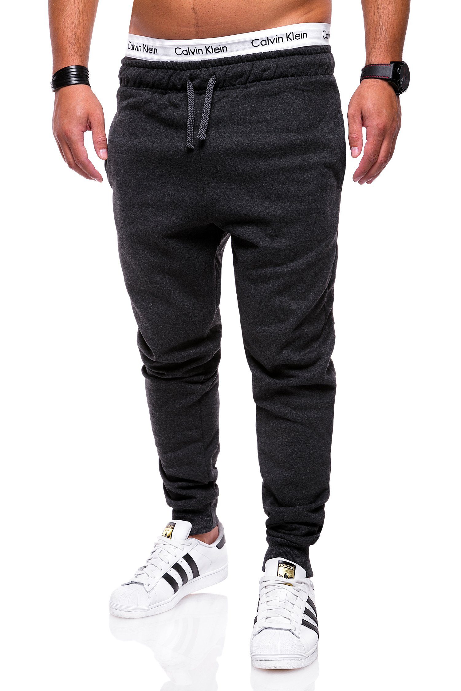 behype Dunkelgrau Sporthose MPBOSTON Basic Jogginghose