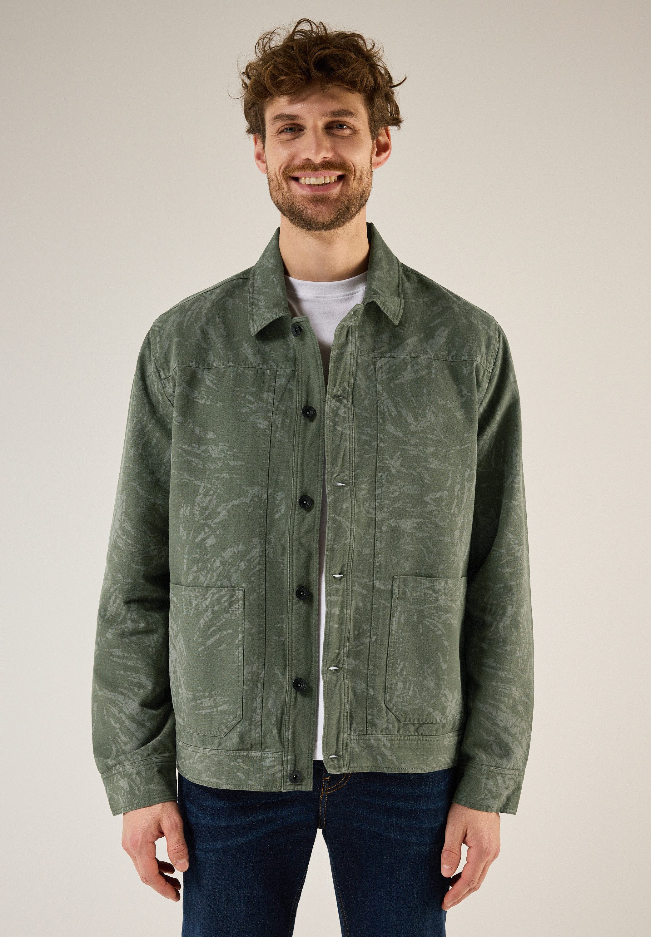 STREET ONE MEN Cargojacke mit allover Print