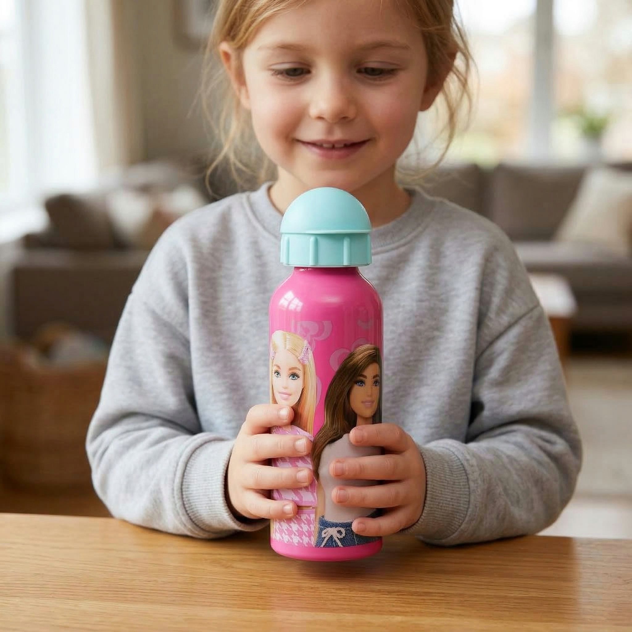 Barbie Trinkflasche Barbie Kinder Sport Aluminium Wasserflasche Flasche 520 ml