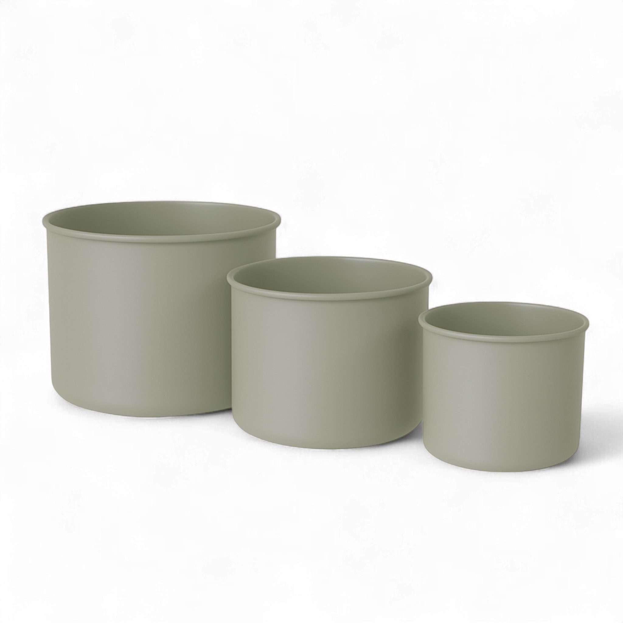 LIVLIG Blumentopf (3er-Set), UV-beständig, Ø25 cm, Ø31 cm, Ø40 cm, wetterfest, rostfrei
