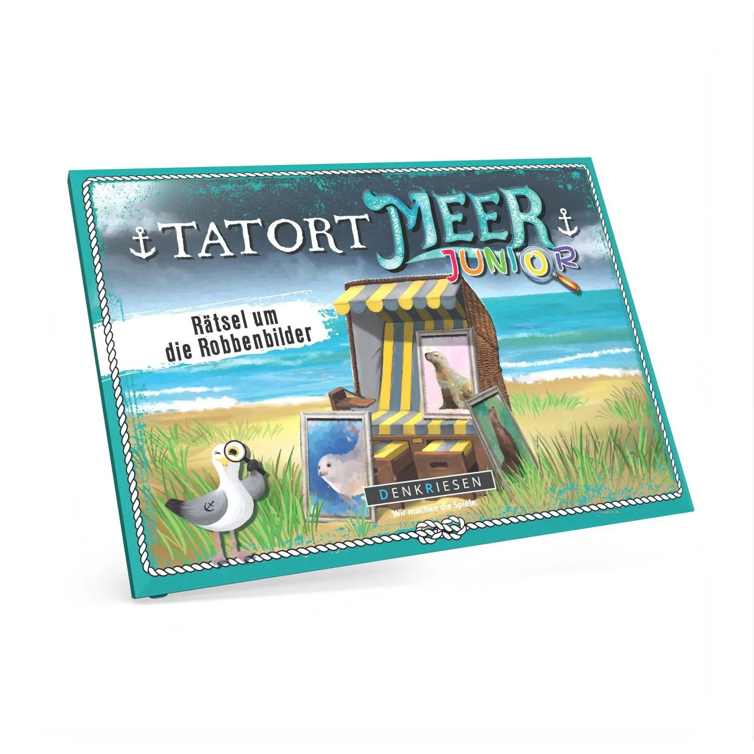 Spiel DENKRIESEN - Tatort Meer Junior - Rätsel um die Robbenbilder