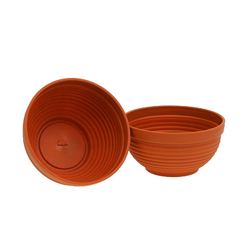 Blumentopf R-Schale Plastik Terrakotta Ø19cm Pflanzschale Set, Blumendekoration