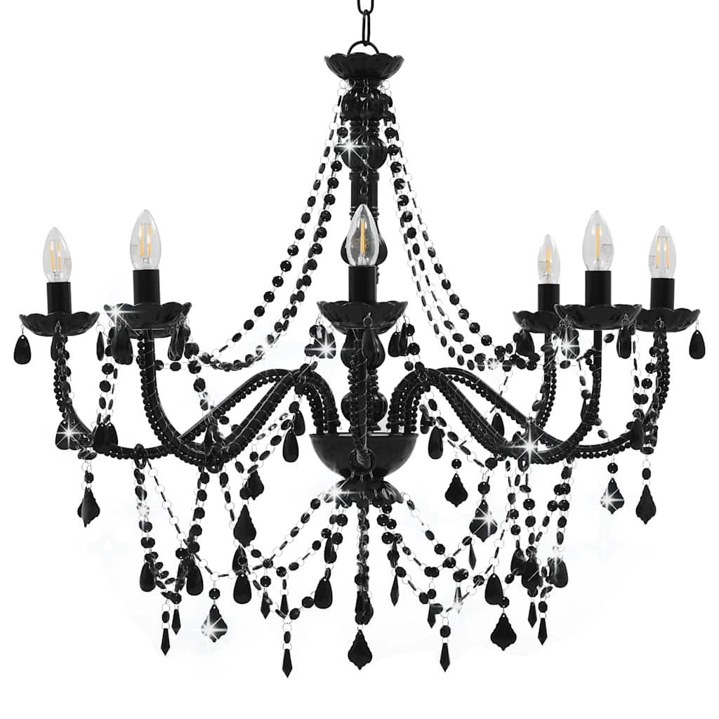 furnicato Kronleuchter Ausgefallener Schwarz 80 x 75 cm