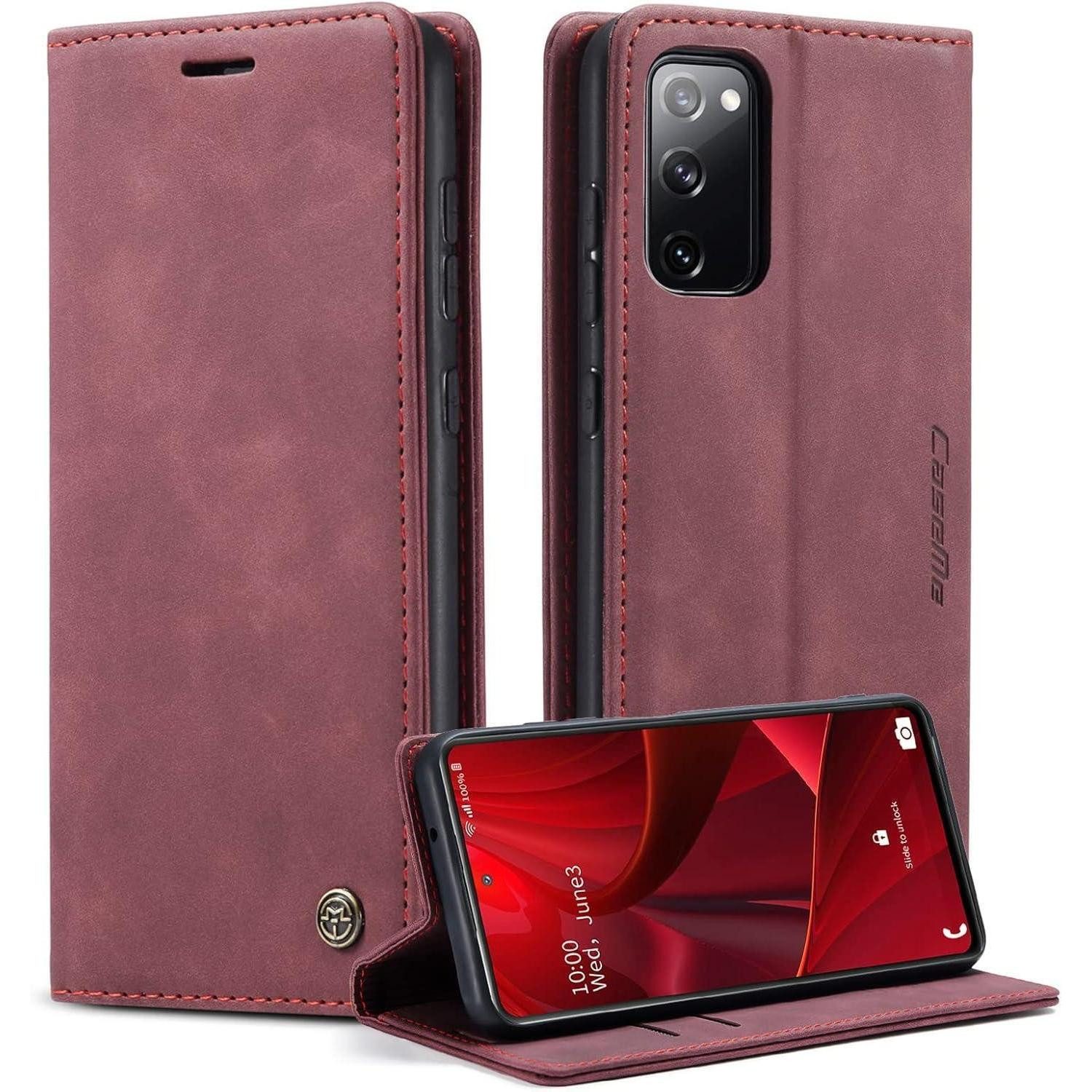 LuxusKollektion Handyhülle Handyhülle Samsung Galaxy S20 FE 5G/4G Leder Flip Case Magnet