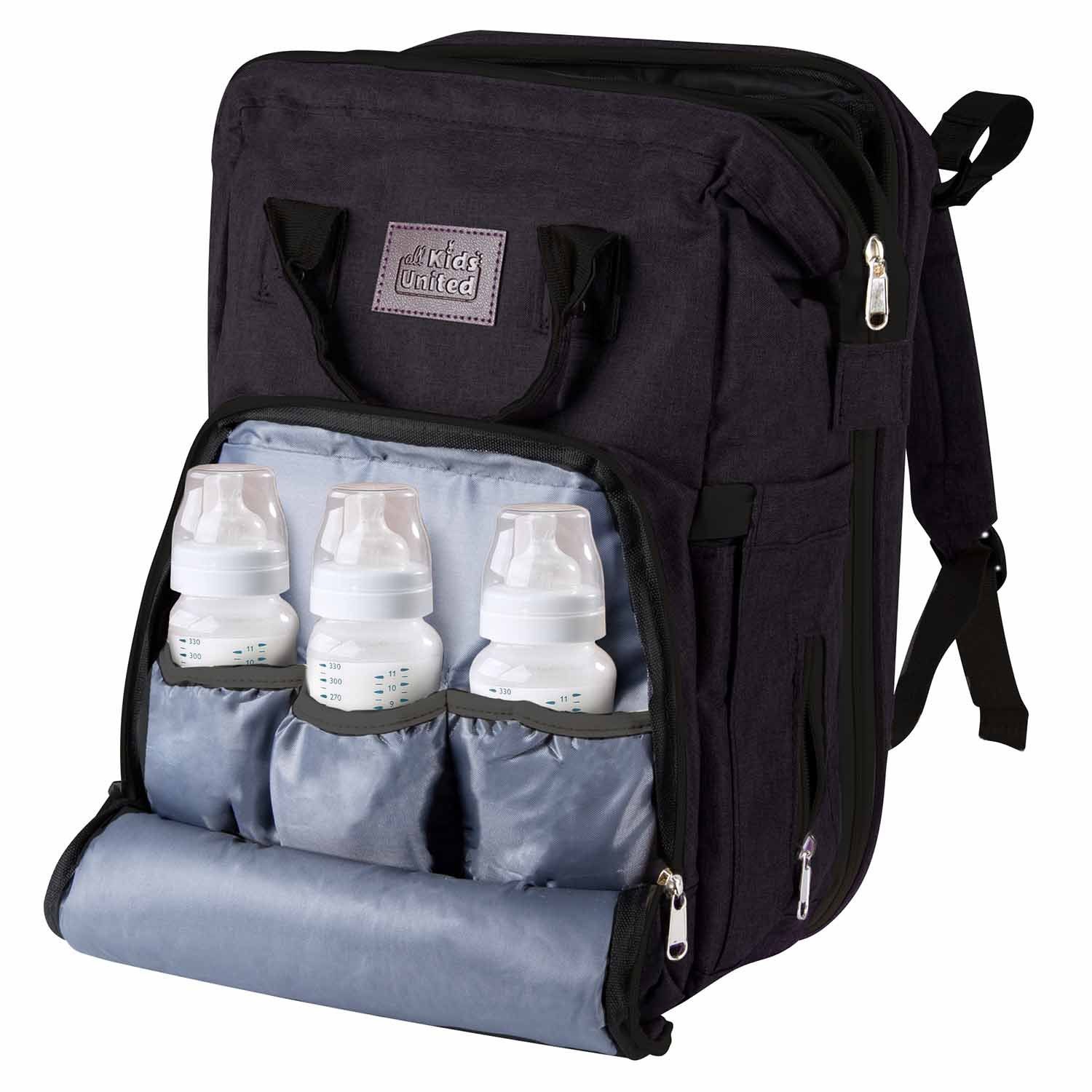 all Kids United changing backpack Baby bag with cot (set, baby backpack, changing mat, integrated baby cot, stroller hook)