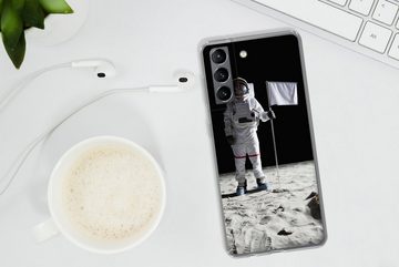 MuchoWow Handyhülle Mond - Weltraum - Astronaut, Phone Case, Handyhülle Samsung Galaxy S21 Plus, Silikon, Schutzhülle