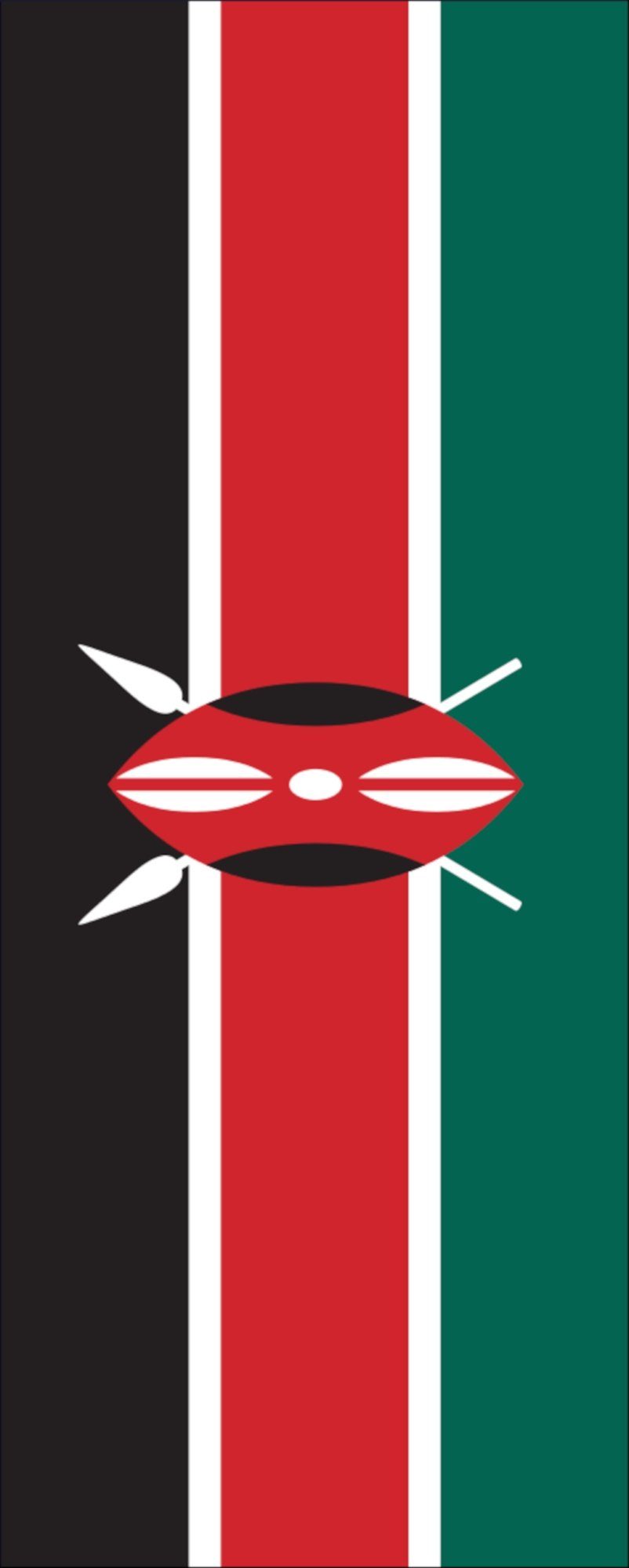 110 Flagge g/m² flaggenmeer Flagge Kenia Hochformat