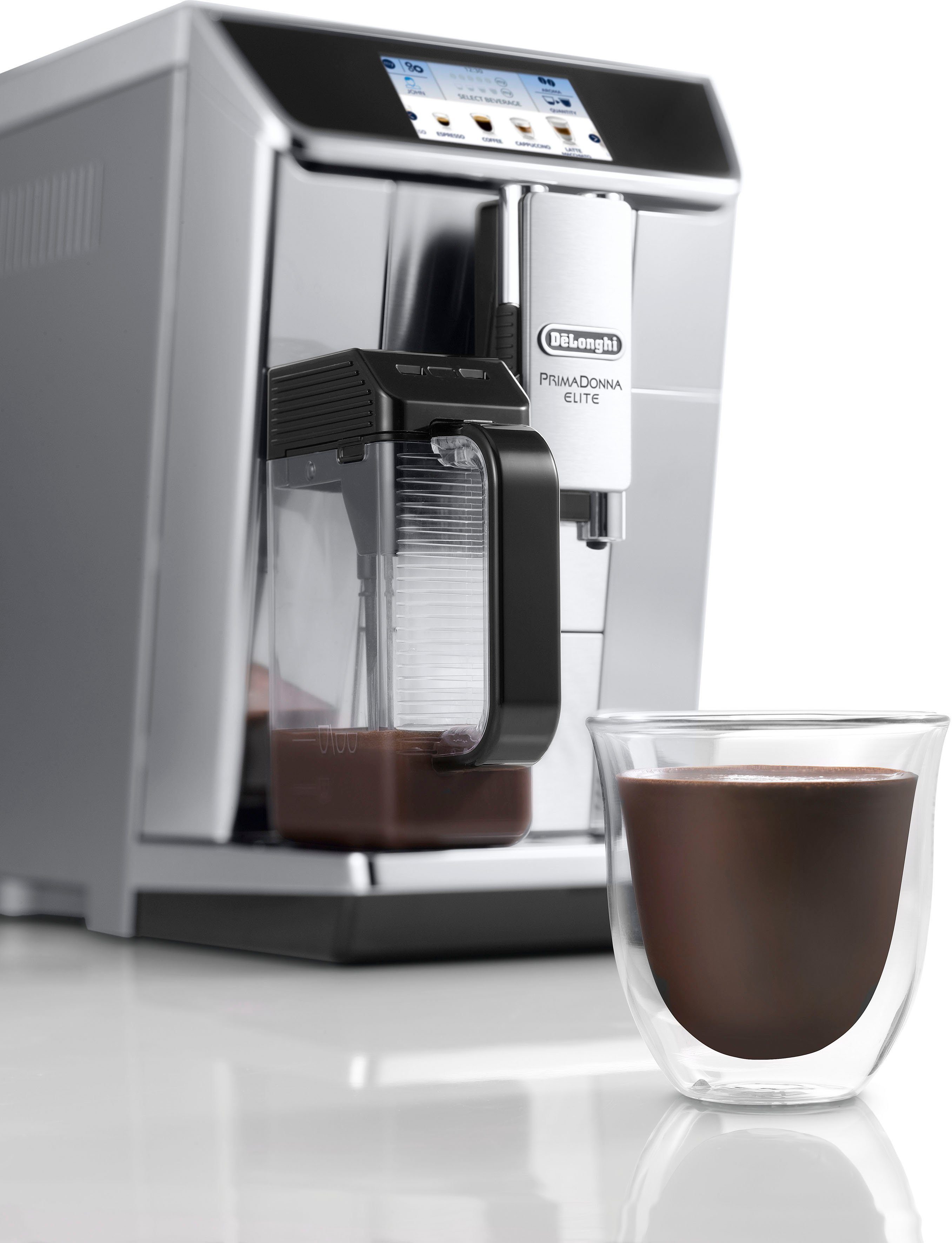 656.75.MS, De'Longhi Elite ECAM App-Steuerung Kaffeevollautomat PrimaDonna