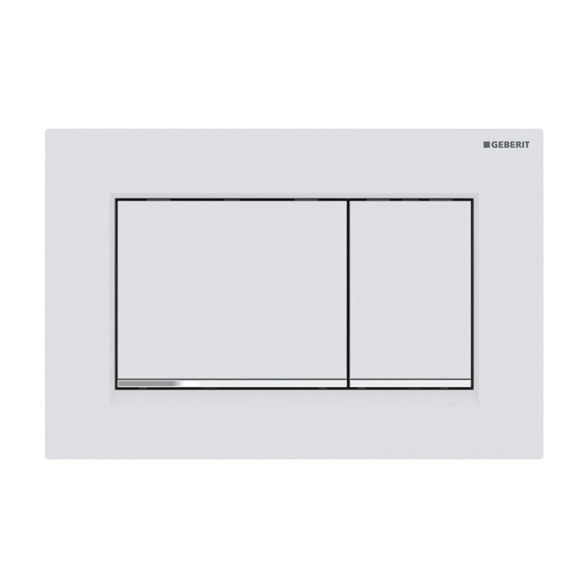 Betätigungsplatte Sigma30 für 2-Mengen-Spülung weiß matt/hochglanz chrom