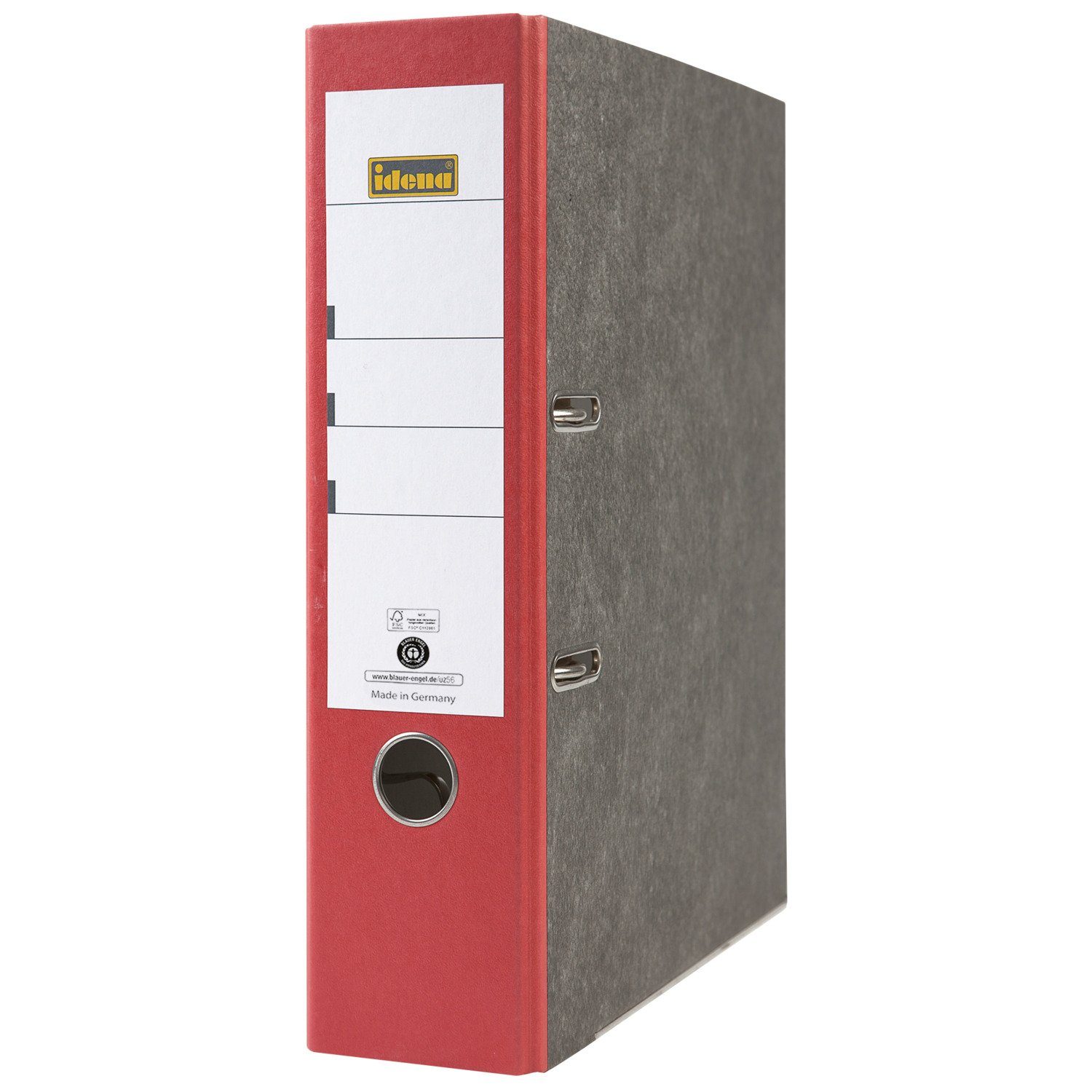 Idena Aktenordner Idena 303062 - Папки з файлами für DIN A4, 8 cm breit, Wolkenmarmor, rot, 1