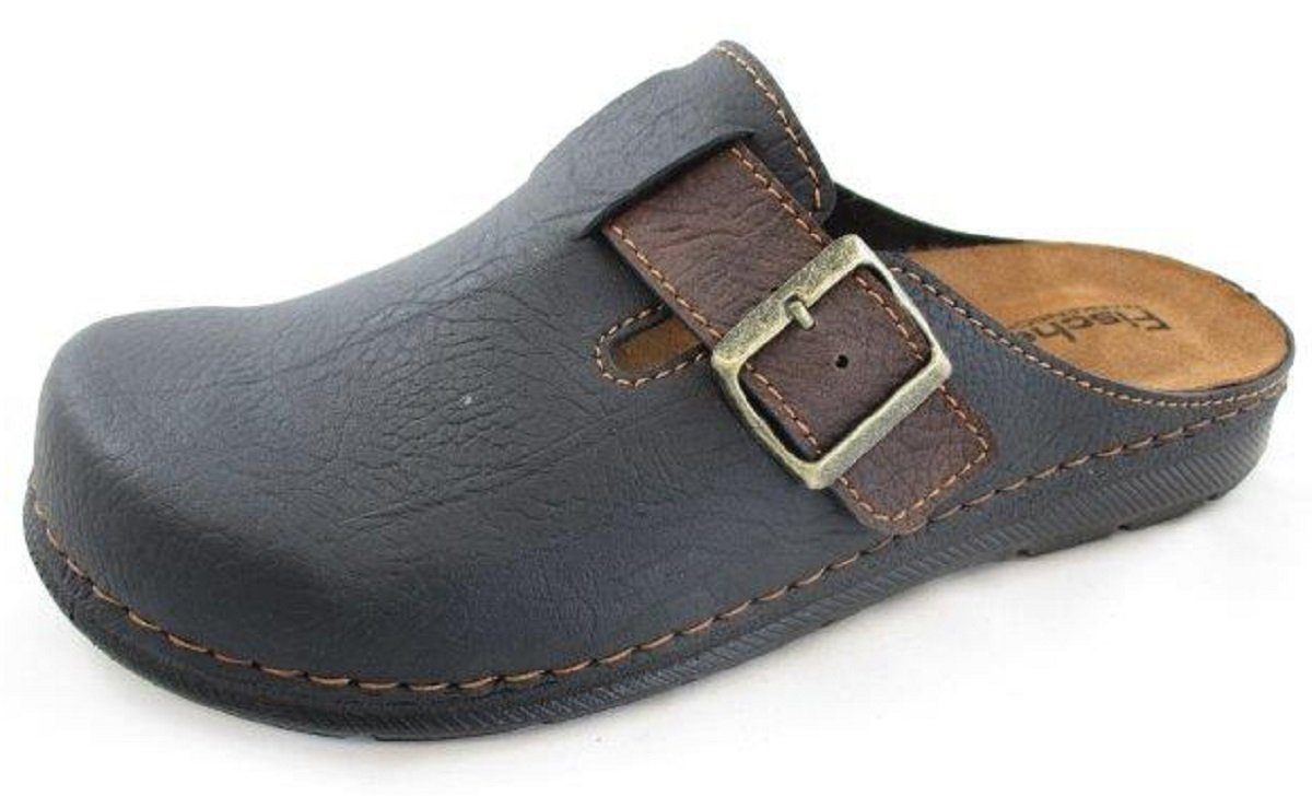 Fischer-Markenschuh Herren Schuhe Clog schwarz Hausschuh (058190)