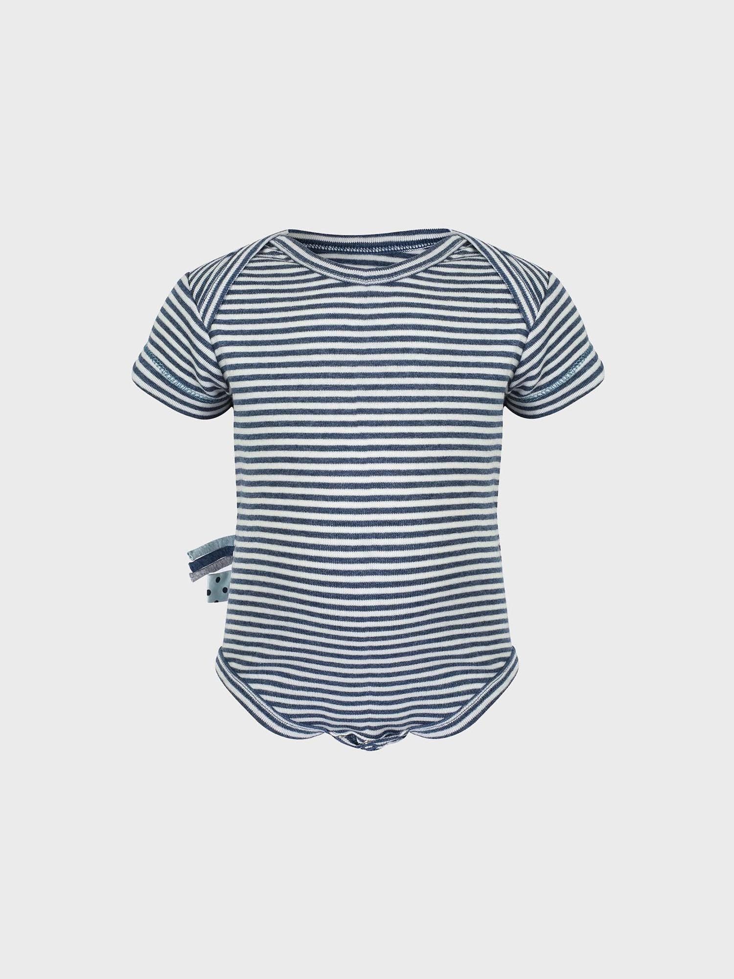 Kurzarmbody Baby Kurzarm-Body aus Bio-Baumwolle, gestreift
