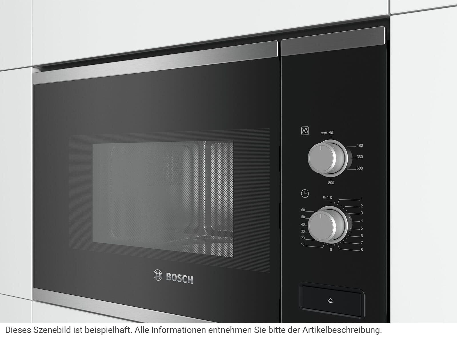 BOSCH Einbau-Mikrowelle, Mikrowelle, Einfache Handhabung in schickem Design