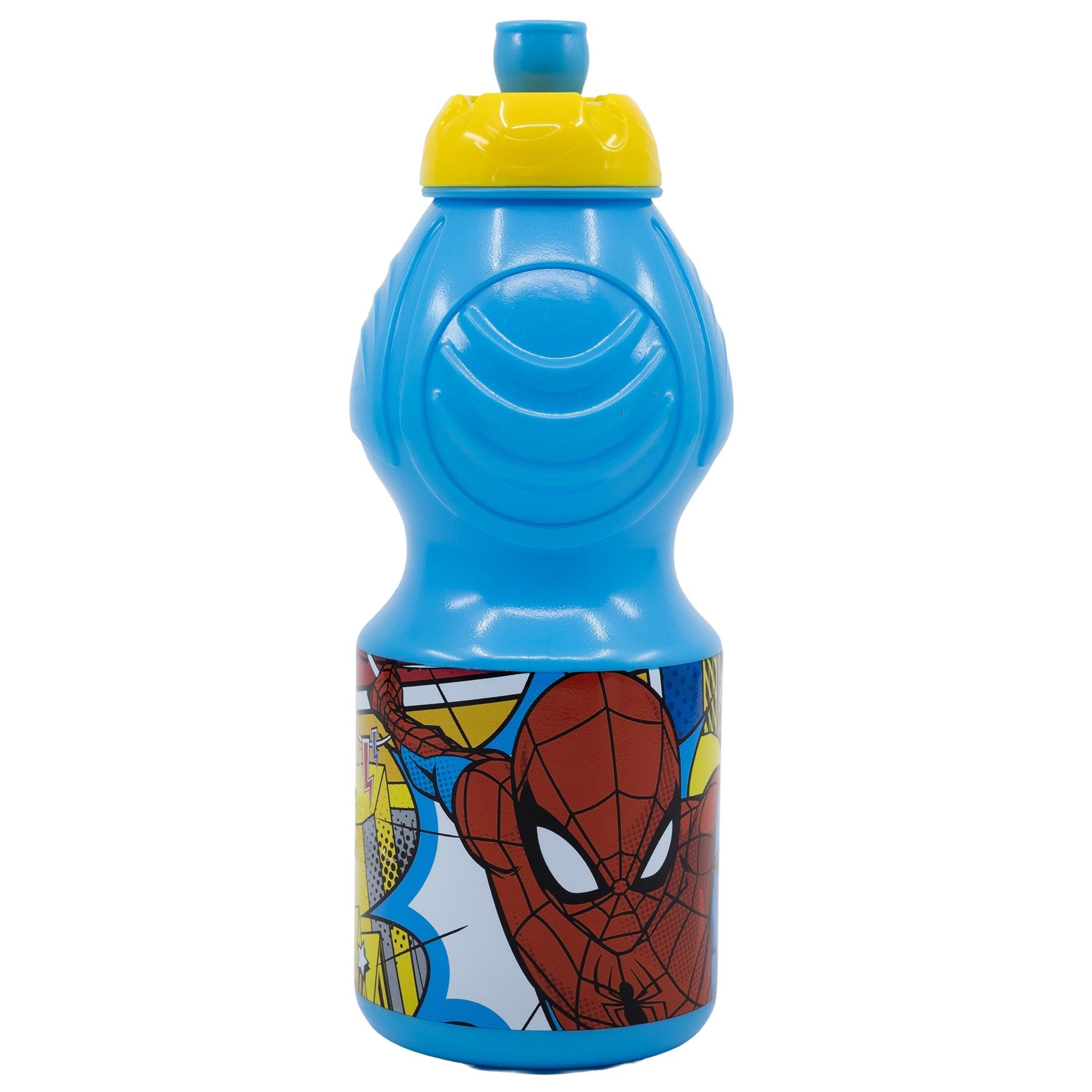 MARVEL Lunchbox Spiderman 4 teiliges Besteck, Brotdose Trinkflasche 3 (4-tlg) Kammer Set 