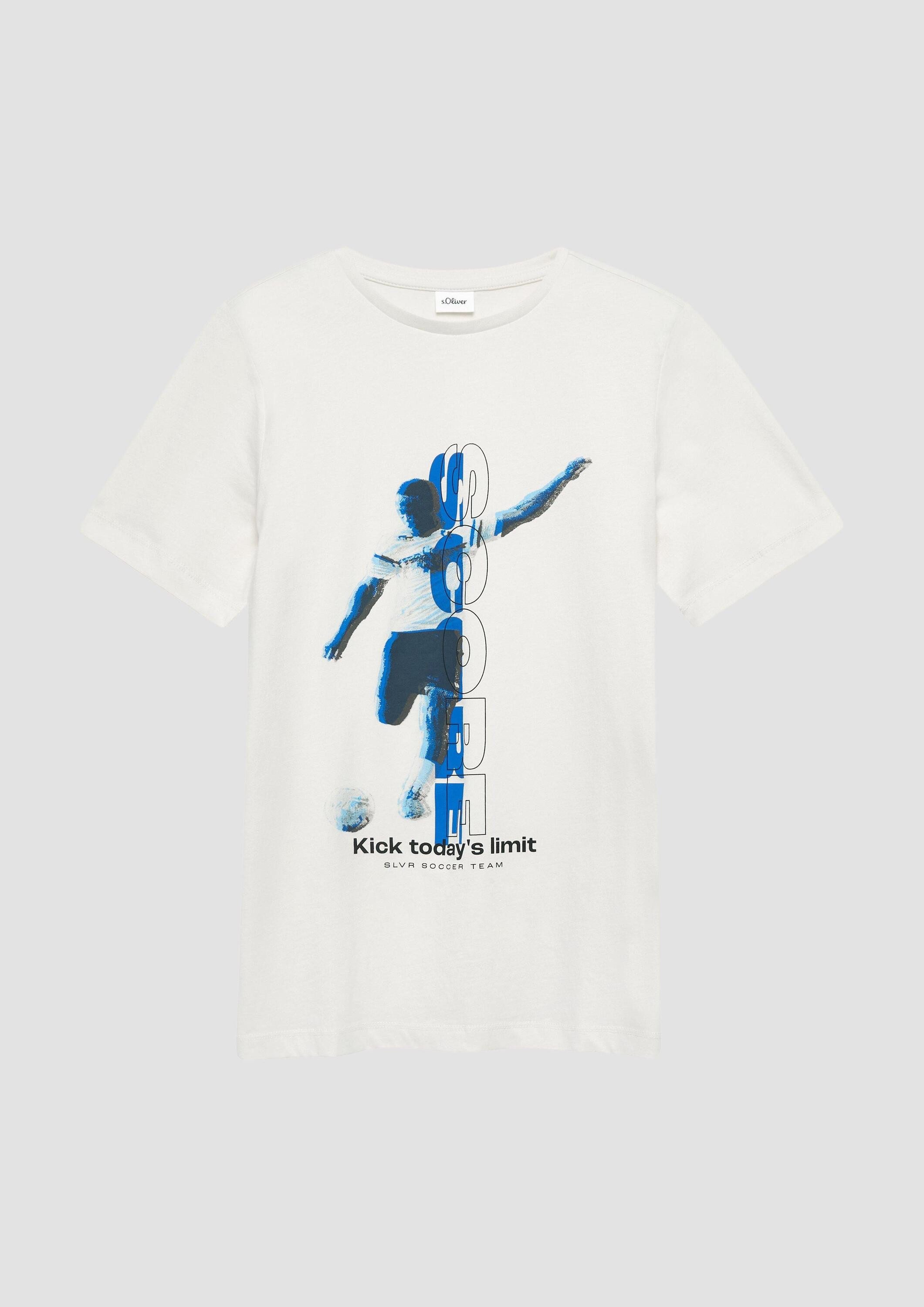 s.Oliver Kurzarmshirt T-Shirt T-Shirt mit Fußball-Print