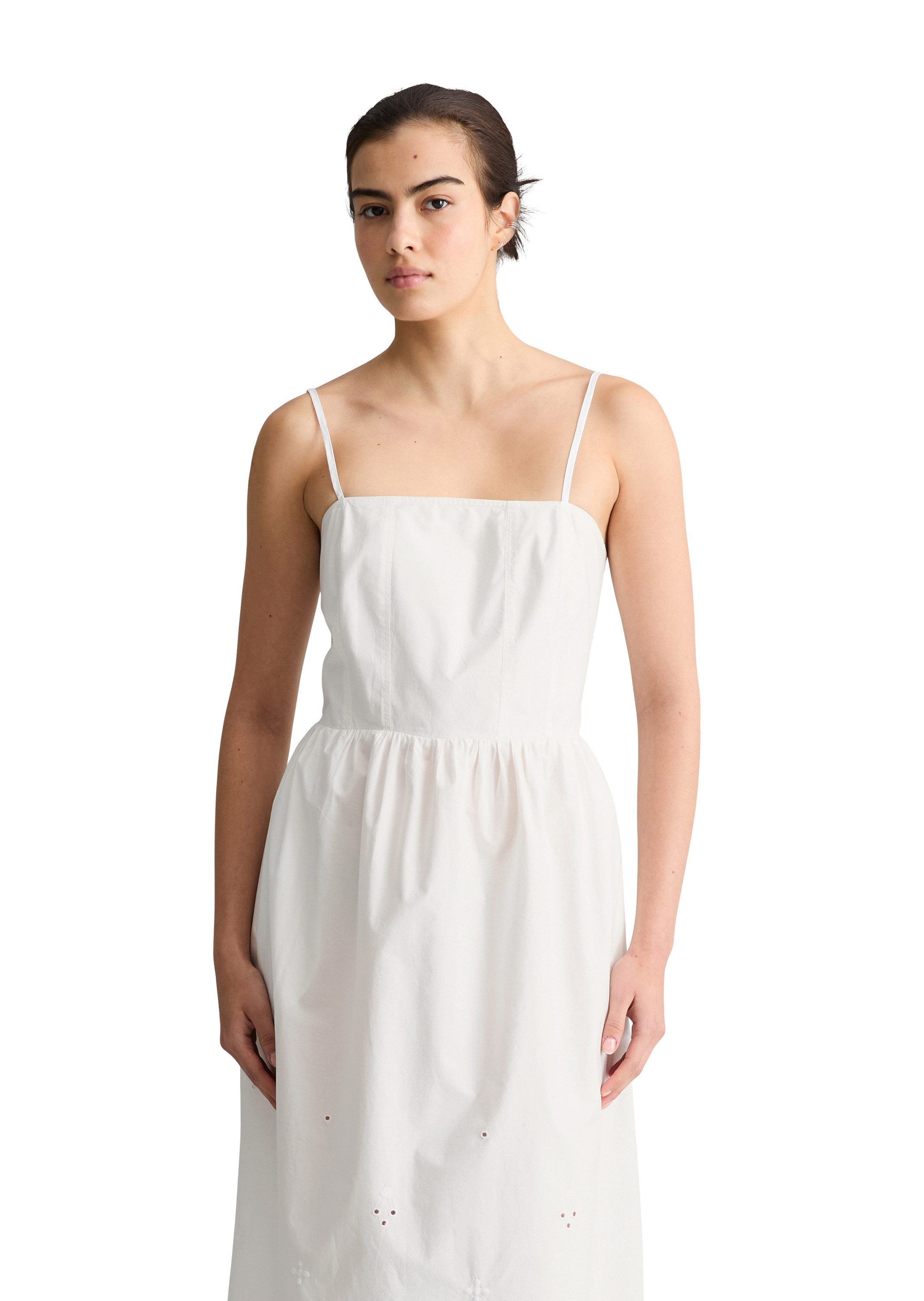Marc O'Polo DENIM Midikleid mit Broderie Anglaise
