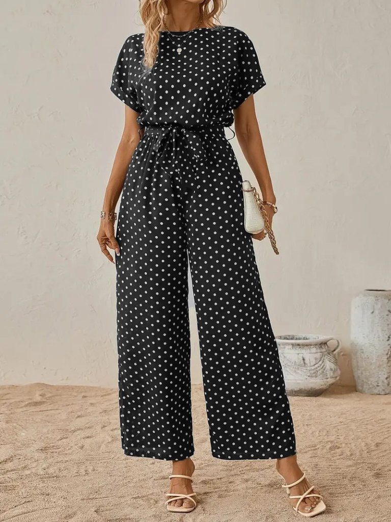 Moda Yakamoz Jumpsuit JANE'S Damen Kurzarm günstig online kaufen