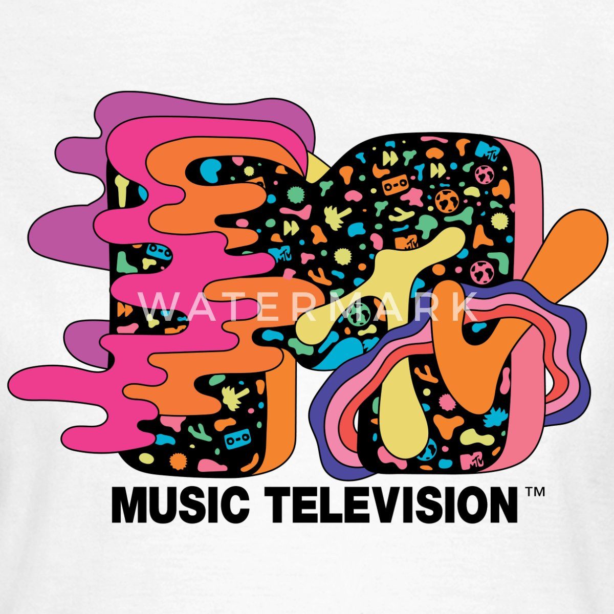 Spreadshirt T-Shirt MTV Music Television Buntes günstig online kaufen