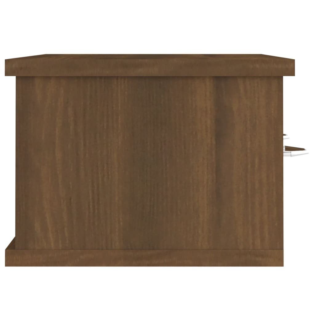 Braun Regal 1-tlg. Braune Eichen-Optik 60x26x18,5 Holzwerkstoff, vidaXL Wandschrank Eiche cm