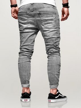 behype Slim-fit-Jeans Dino mit tollen Used-Elementen