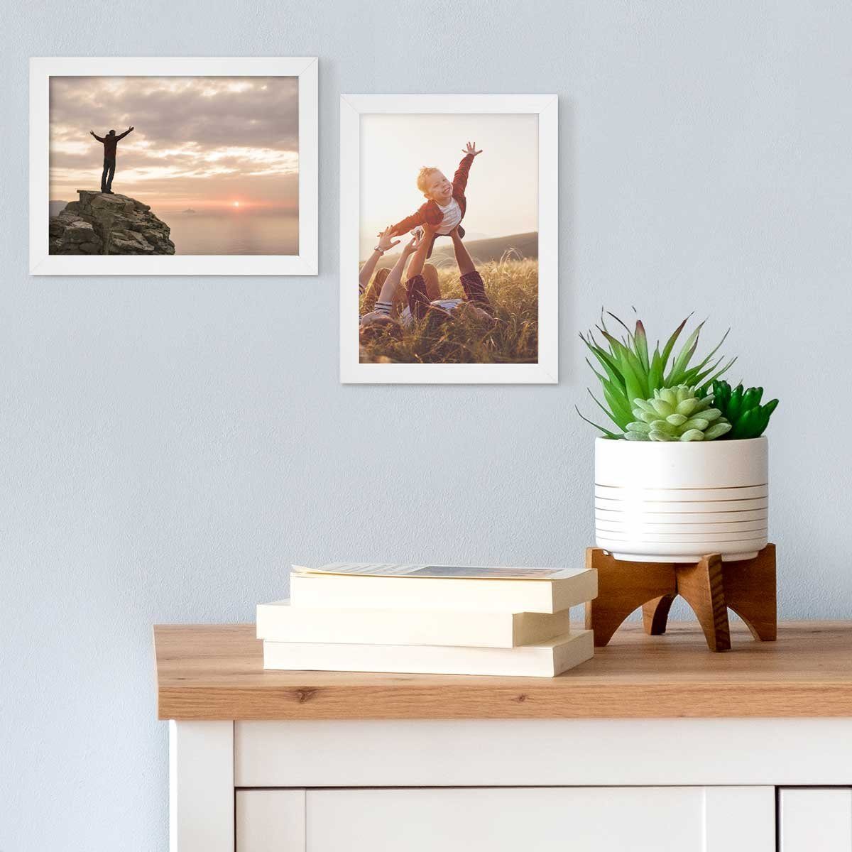 PHOTOLINI Bilderrahmen 2er Set Massivholz-Rahmen Modern günstig online kaufen