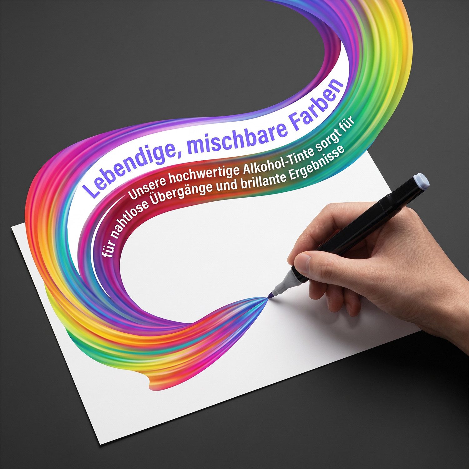AKKEE Filzstift 204/262 Farben Filzstifte, Doppelte Spitze Permanent Marker Stifte Set, (204-tlg), mit Schwarzer Tragetasche und Abstandshalter für Malerei, Des – Bild 5 von 5