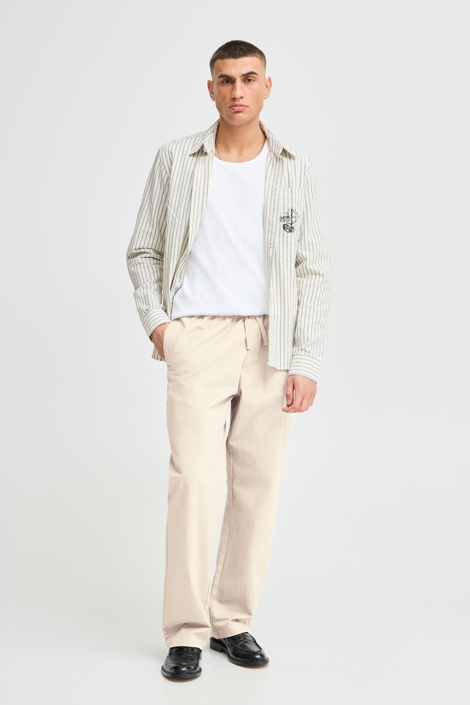 !Solid Chinohose SDAlann Stoffhose mit elastischem Bund und Kordeln - Straight Fit