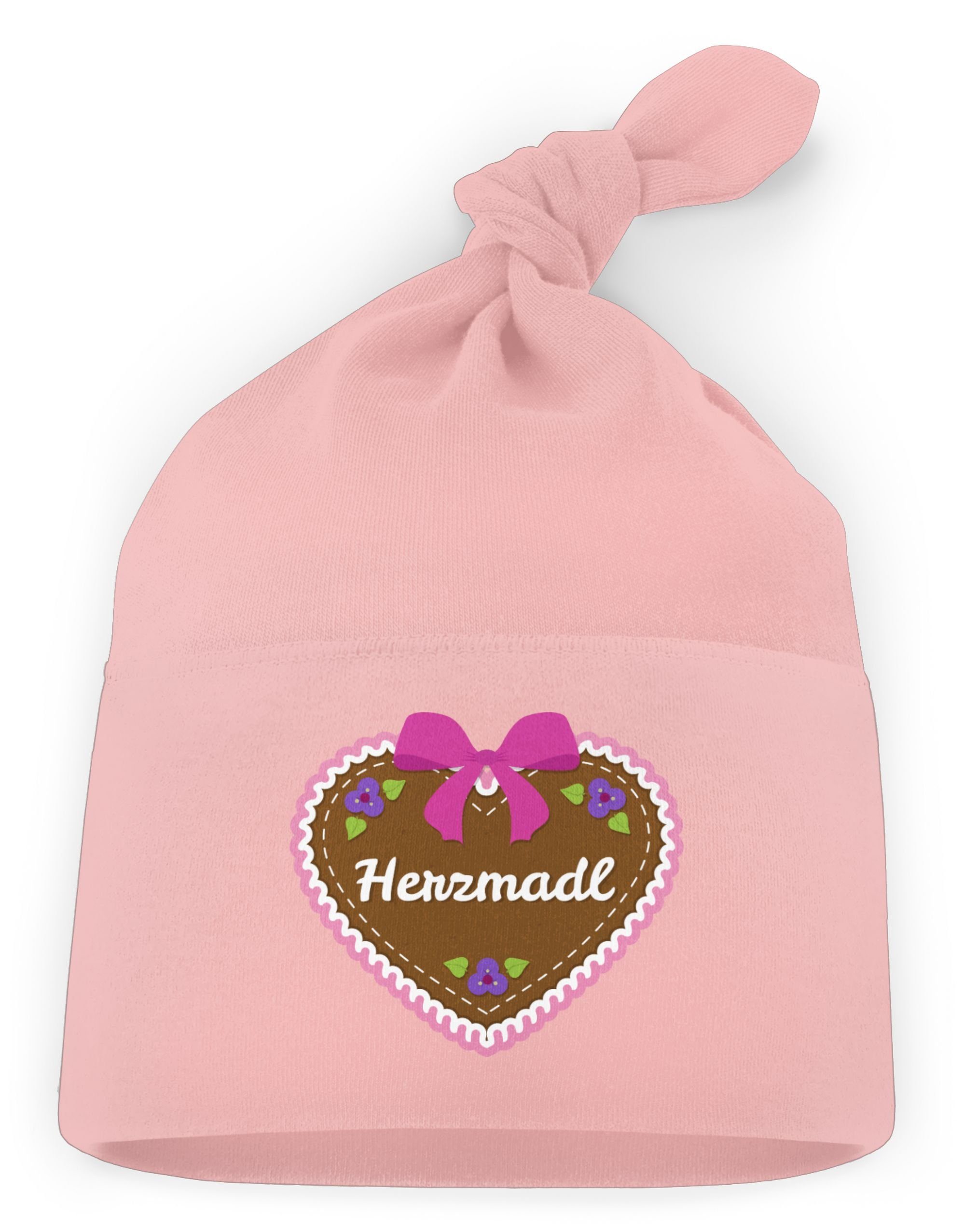 Shirtracer Jerseymütze »Herzmadl Lebkuchenherz Rosa - Mode für Oktoberfest Baby  Mütze - Baby Mütze für Mädchen und Jungen« (1-St) baby tracht - mädchen  mütze - lebkuchenherz - herzmadl - bayerisch