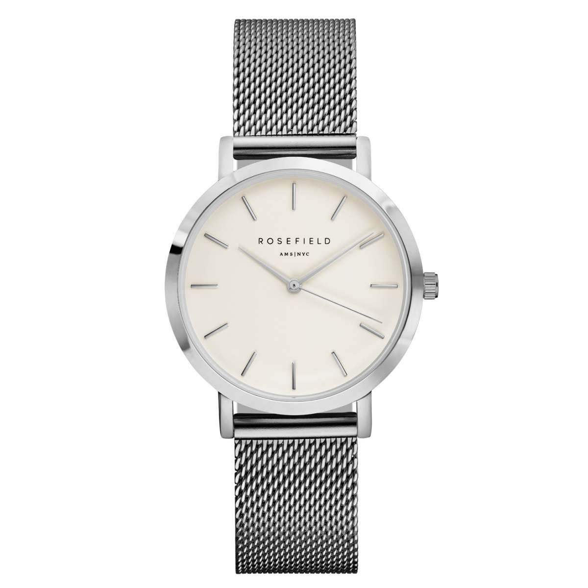 Quarzuhr Quarz Tribeca mit Meshband Silberfarben