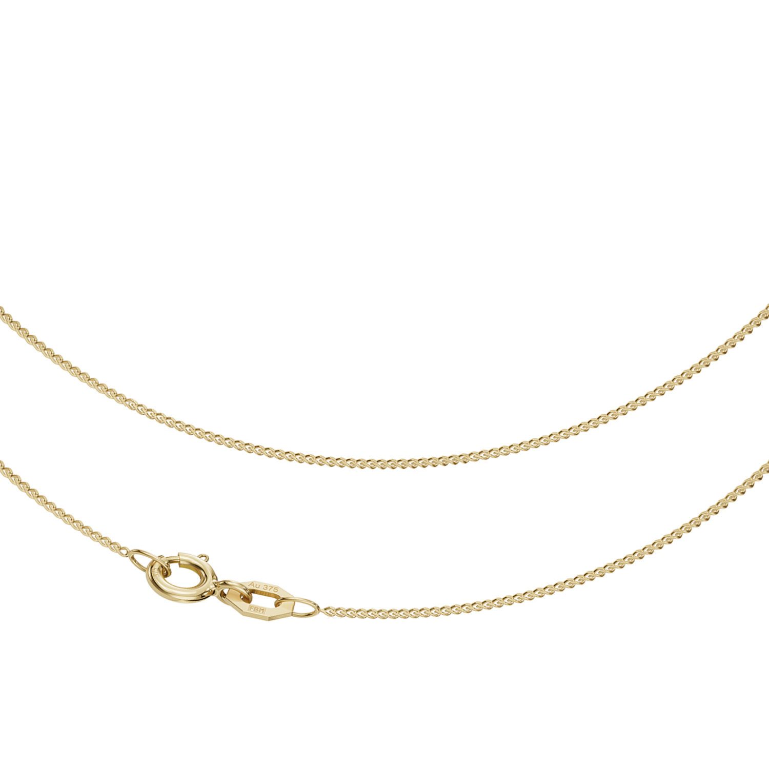 Goldkette JB Edle Collier Panzerkette 375 - 9 Karat Gold 0,8 mm 40 - 60 cm
